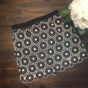 Forever 21 Black&White Geometric High Waist Skirt